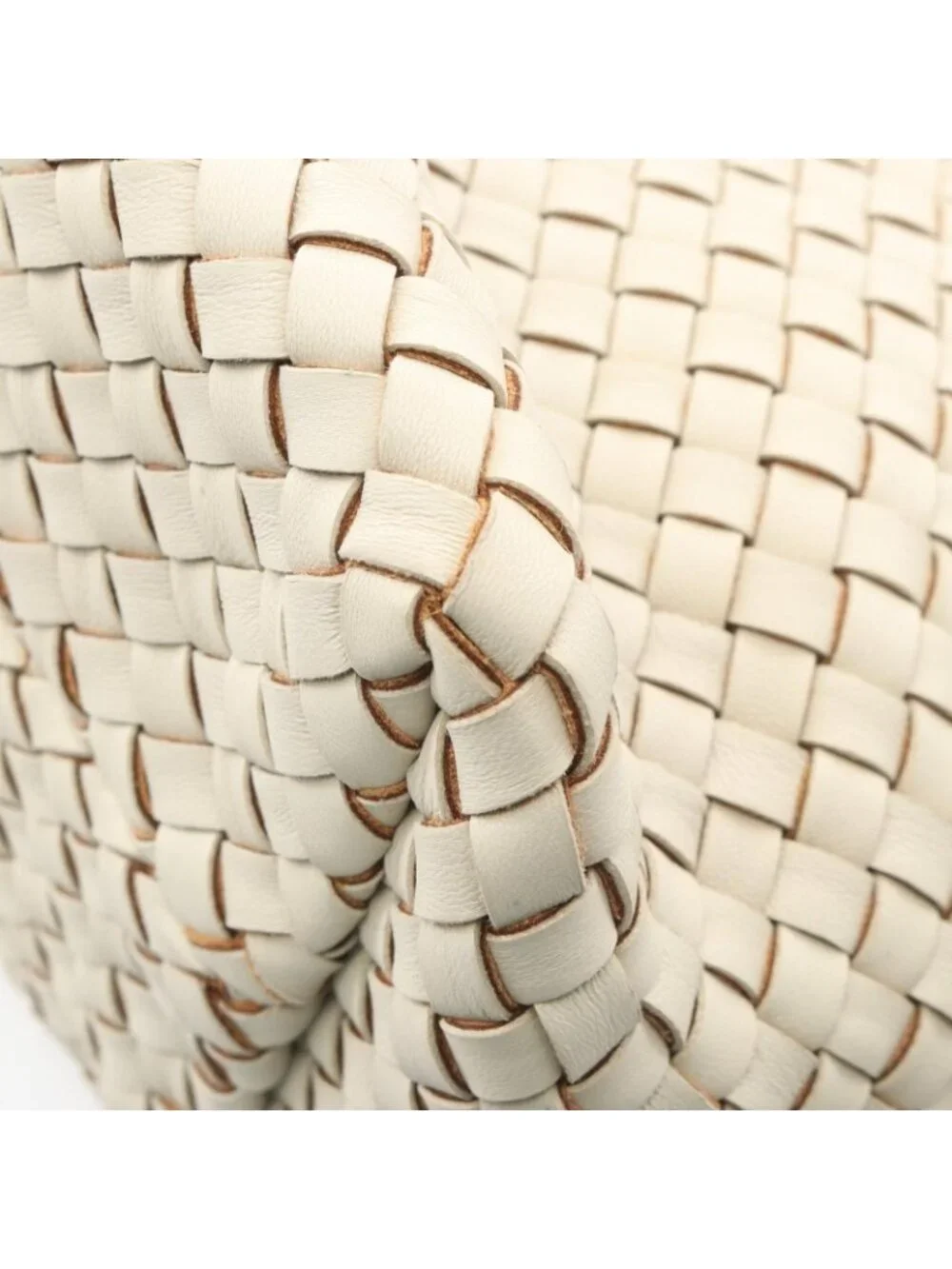 Bottega Veneta Tote Cover PM Intrecciato Off White Leather Small